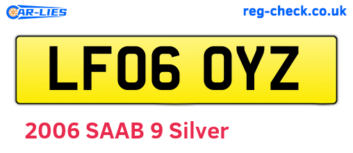 LF06OYZ are the vehicle registration plates.