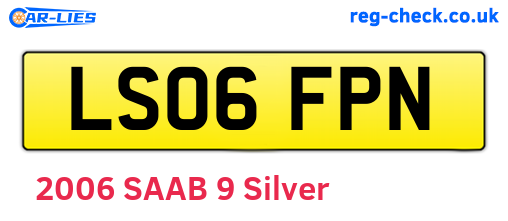 LS06FPN are the vehicle registration plates.