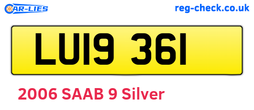 LUI9361 are the vehicle registration plates.