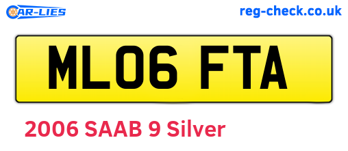 ML06FTA are the vehicle registration plates.