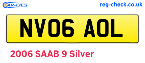 NV06AOL are the vehicle registration plates.