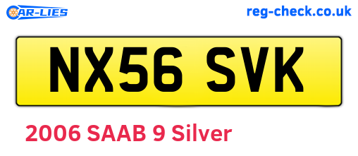 NX56SVK are the vehicle registration plates.