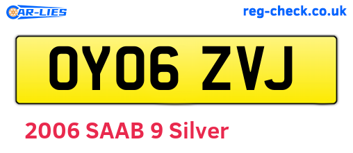 OY06ZVJ are the vehicle registration plates.