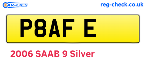 P8AFE are the vehicle registration plates.