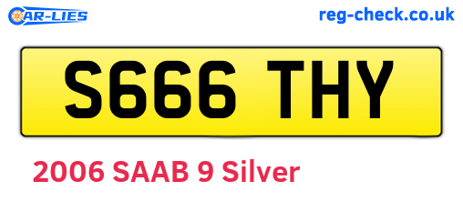S666THY are the vehicle registration plates.