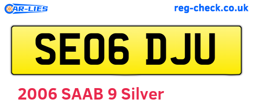 SE06DJU are the vehicle registration plates.