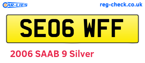 SE06WFF are the vehicle registration plates.
