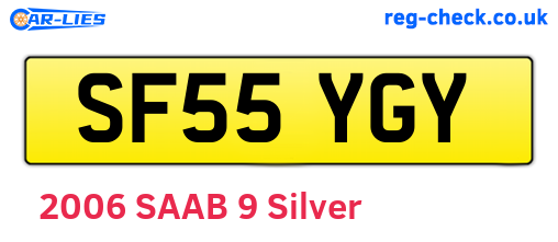 SF55YGY are the vehicle registration plates.