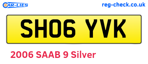SH06YVK are the vehicle registration plates.