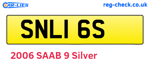 SNL16S are the vehicle registration plates.