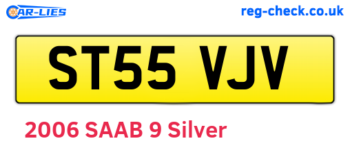 ST55VJV are the vehicle registration plates.