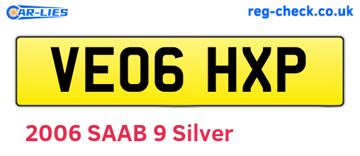 VE06HXP are the vehicle registration plates.