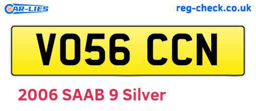 VO56CCN are the vehicle registration plates.