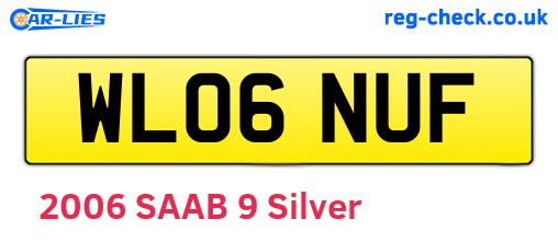WL06NUF are the vehicle registration plates.
