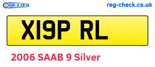 X19PRL are the vehicle registration plates.
