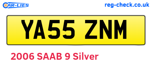 YA55ZNM are the vehicle registration plates.