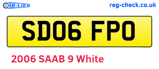 SD06FPO are the vehicle registration plates.