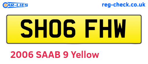 SH06FHW are the vehicle registration plates.