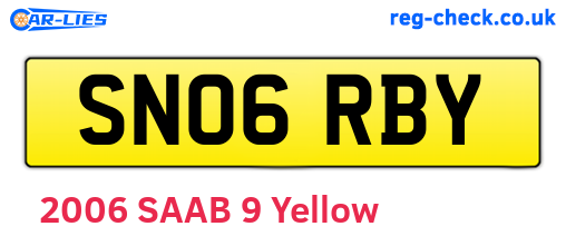 SN06RBY are the vehicle registration plates.