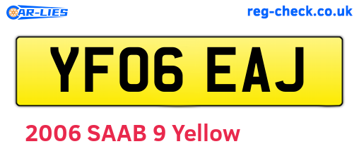 YF06EAJ are the vehicle registration plates.
