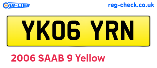 YK06YRN are the vehicle registration plates.