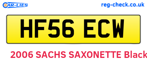HF56ECW are the vehicle registration plates.