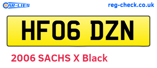 HF06DZN are the vehicle registration plates.