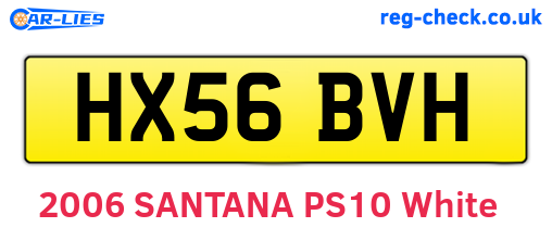 HX56BVH are the vehicle registration plates.