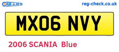MX06NVY are the vehicle registration plates.
