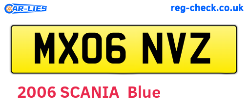 MX06NVZ are the vehicle registration plates.