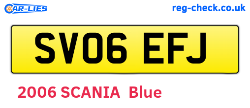 SV06EFJ are the vehicle registration plates.
