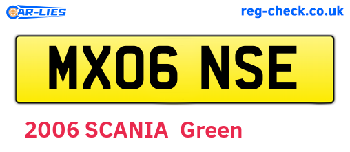 MX06NSE are the vehicle registration plates.