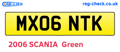 MX06NTK are the vehicle registration plates.