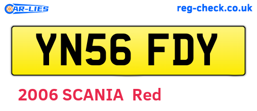 YN56FDY are the vehicle registration plates.