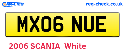 MX06NUE are the vehicle registration plates.