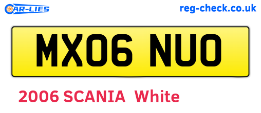MX06NUO are the vehicle registration plates.