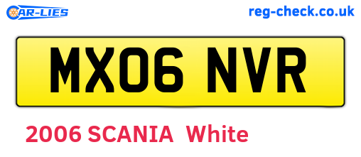 MX06NVR are the vehicle registration plates.