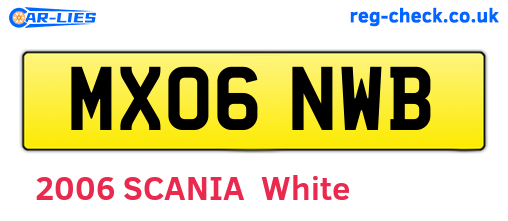 MX06NWB are the vehicle registration plates.