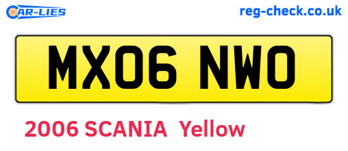 MX06NWO are the vehicle registration plates.