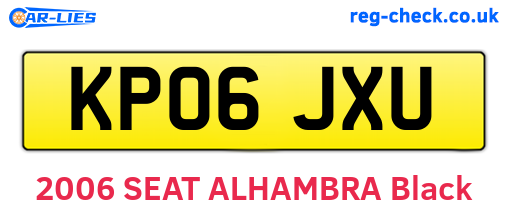 KP06JXU are the vehicle registration plates.