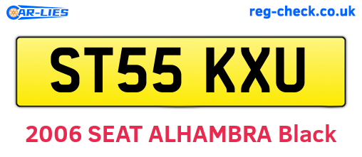 ST55KXU are the vehicle registration plates.