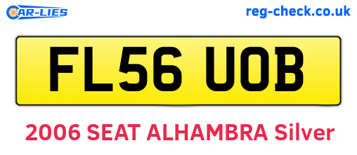 FL56UOB are the vehicle registration plates.