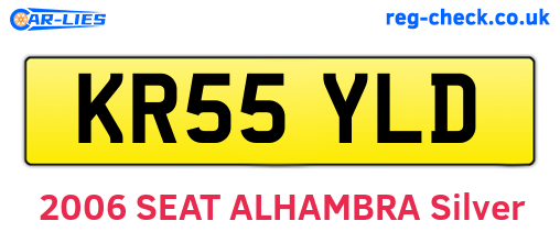 KR55YLD are the vehicle registration plates.