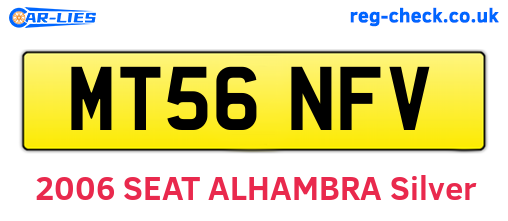 MT56NFV are the vehicle registration plates.