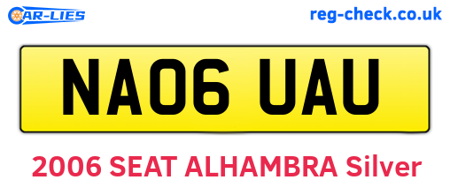 NA06UAU are the vehicle registration plates.
