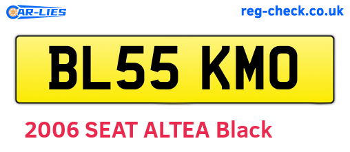 BL55KMO are the vehicle registration plates.