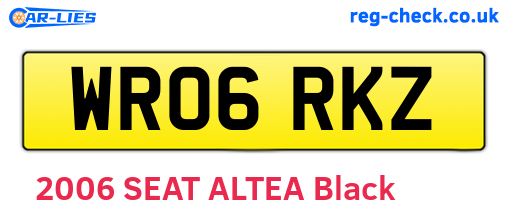 WR06RKZ are the vehicle registration plates.