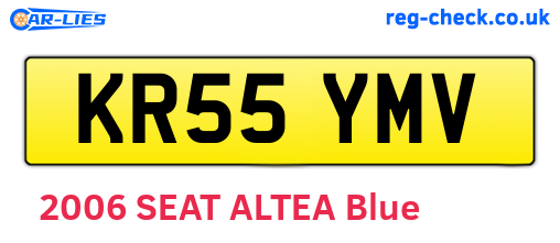 KR55YMV are the vehicle registration plates.