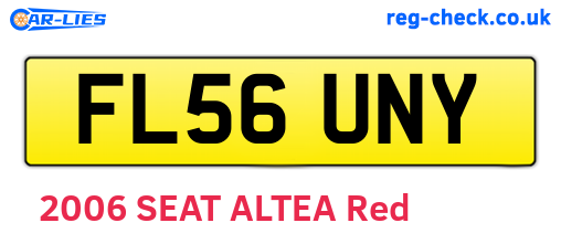 FL56UNY are the vehicle registration plates.