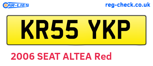 KR55YKP are the vehicle registration plates.